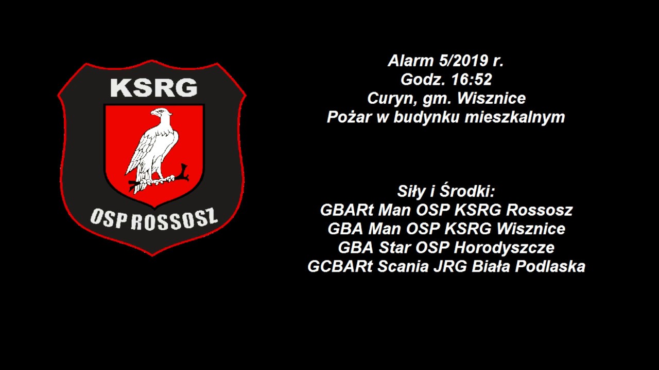 [Alarmowo] Przejazd do pożaru budynku mieszkalnego | 349[L]53 GBARt | OSP KSRG Rossosz