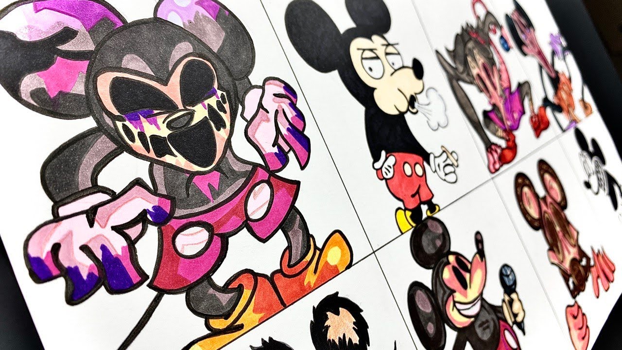 Drawing FNF - VS Mouse 2.5 FULL WEEK | Mickey Mouse Update (FNF Mod)