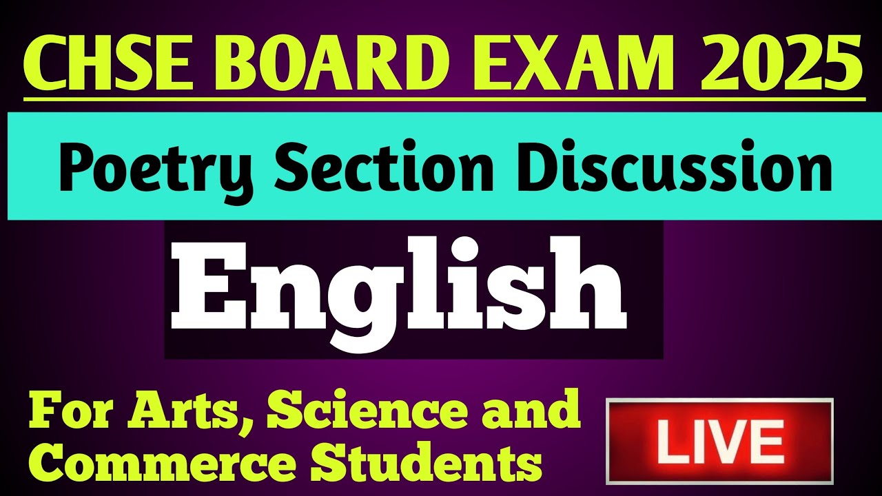 English poetry Section Selection Questions Discussion ।।CHSE BOARD EXAM CLASS 12।। English ।।
