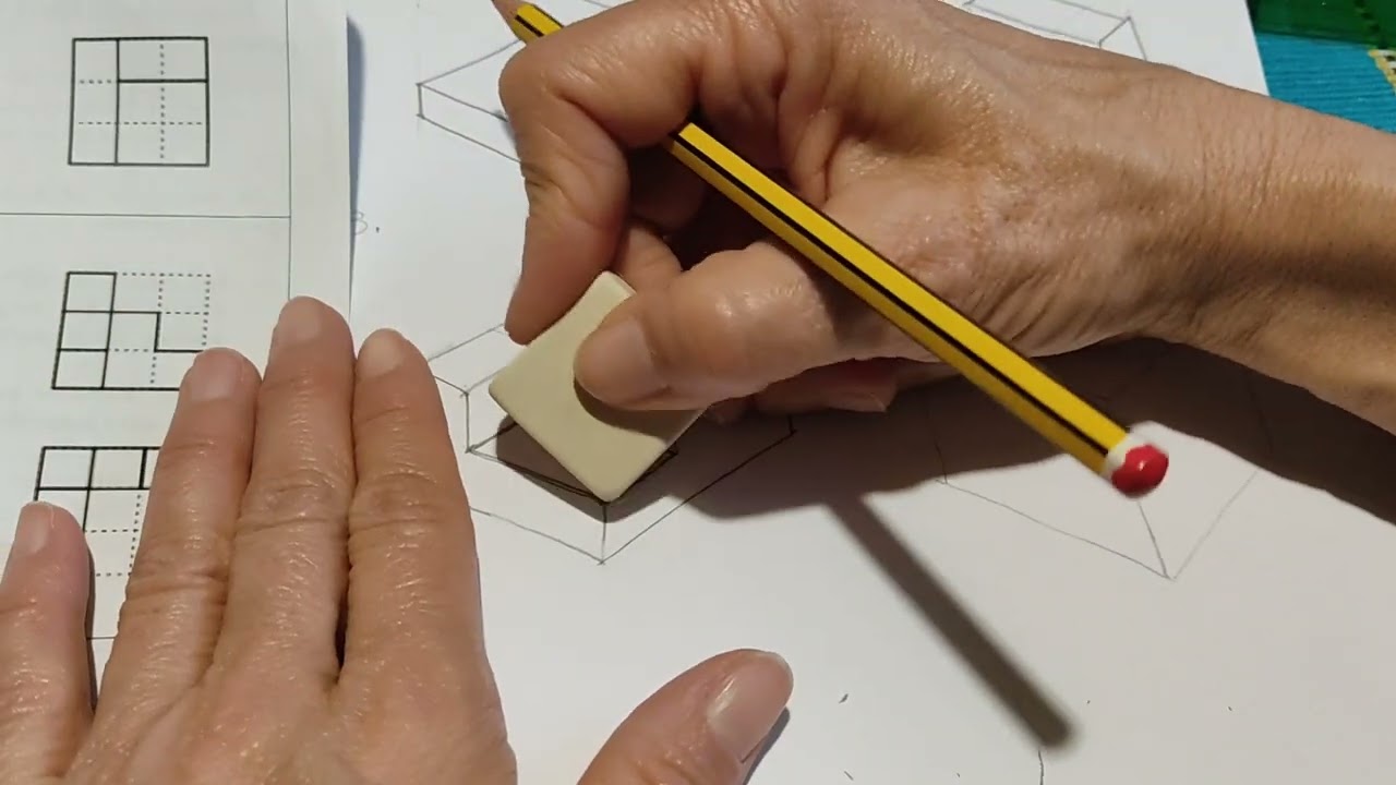 Dibujo de piezas a partir de sus vistas (a mano alzada)
