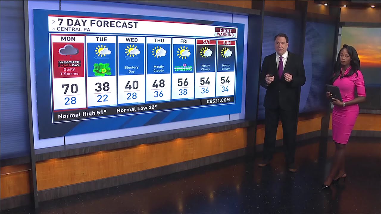 Сильные штормы с возможными торнадо приближаются к центральной Пенсильвании.