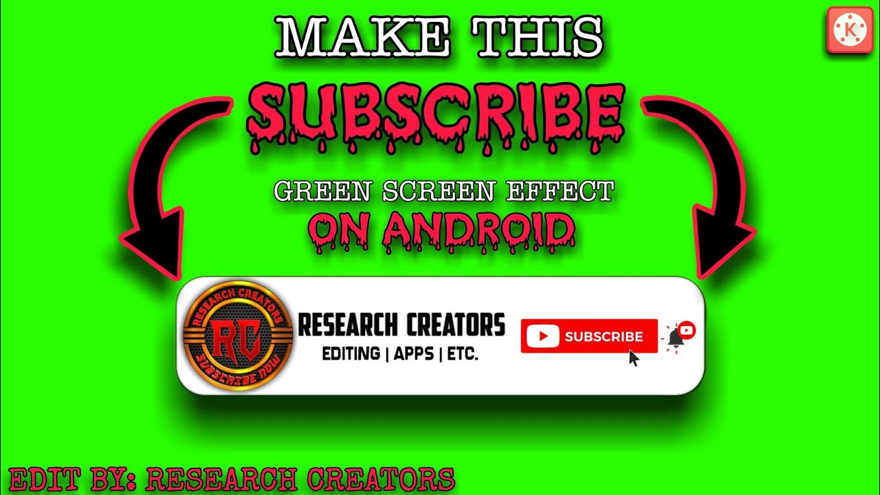 How To Make Subscribe Animation For YouTube |Green Screen Subscribe EFFECT| Android & iOS #animation