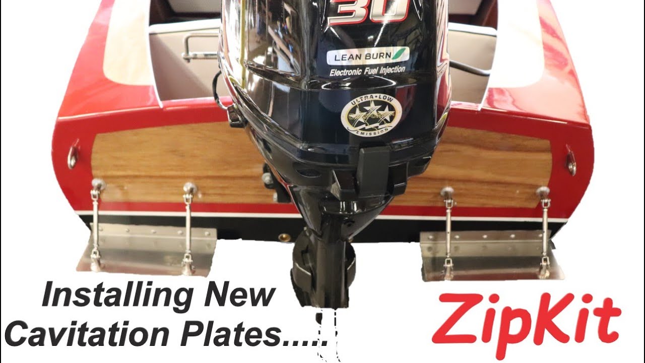 Fabricating and installing stainless steel cavitation plates on our classic plywood runabout