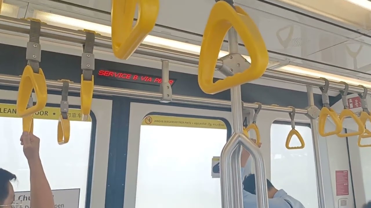 SMRT - Bukit Panjang LRT, Bombardier Innovia APM 100 C801A ride, from Bukit Panjang to Petir