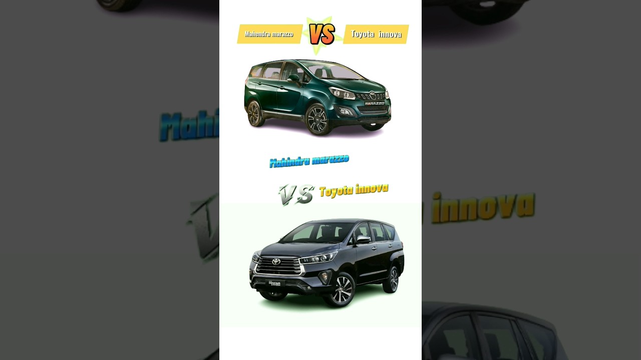 Mahindra marazzo vs Toyota innova #shorts  #comparison #car