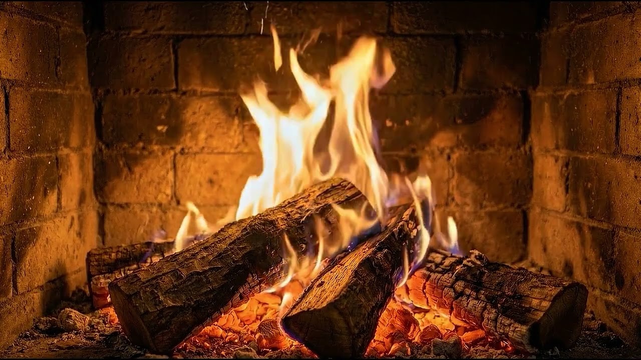 🔥 Cozy Cabin Fireplace NO ADS | LIVE 24/7 Fire Crackling Sounds 4K