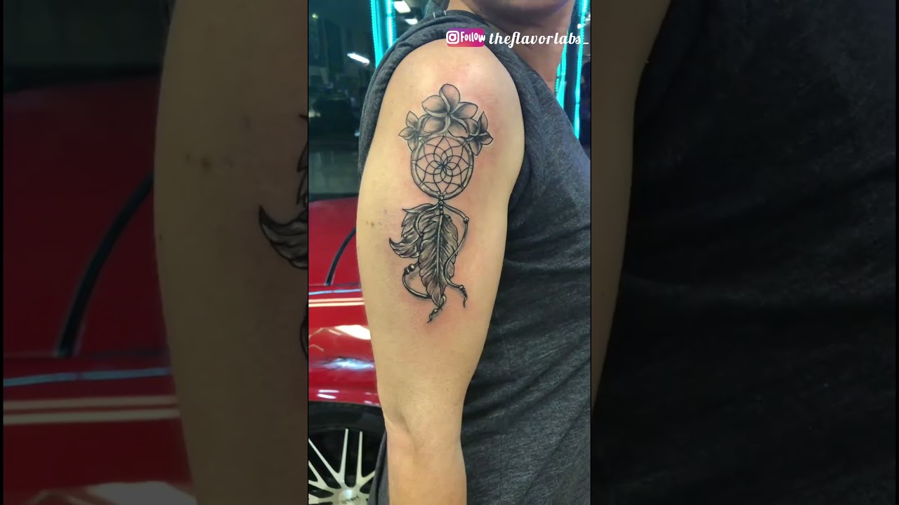 Dreamcatcher tattoo 😍Watch full tutorial 💞 support me guys for 1k subscribes 🙏 #wikitattoo #shorts