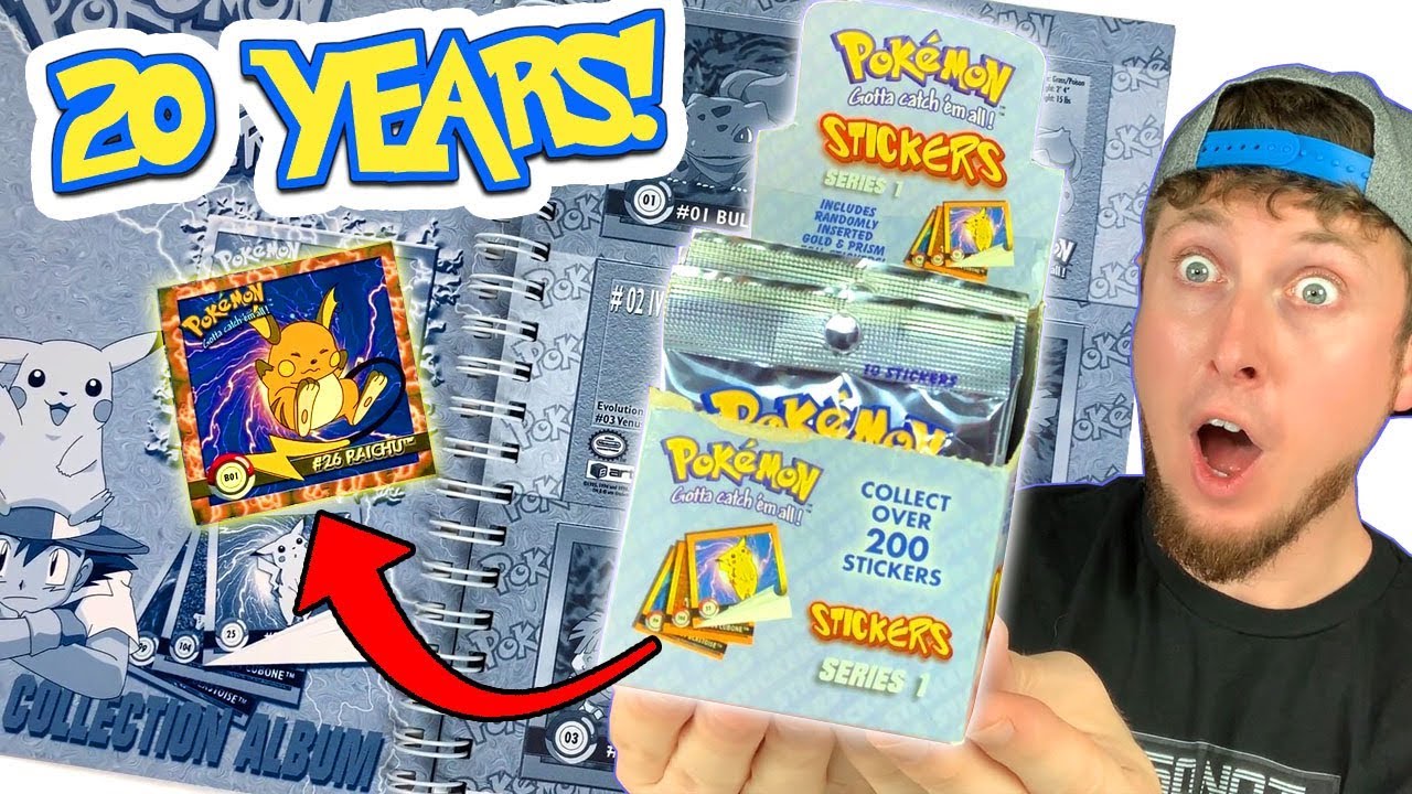 FINALLY AFTER 20 YEARS! Opening The ENTIRE Art Box Of Pokemon Stickers From The 90s!