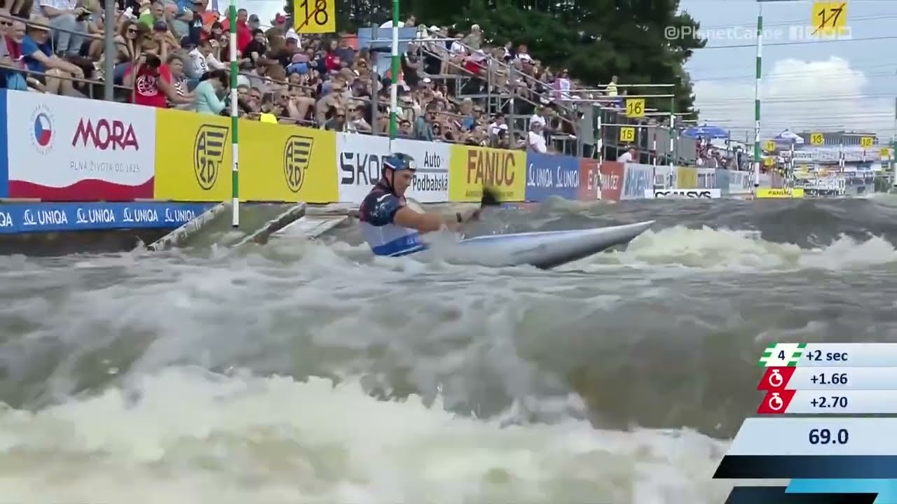 Joseph Clarke GBR Semi-final / 2023 ICF Canoe-Kayak Slalom World Cup Prague Czech Republic