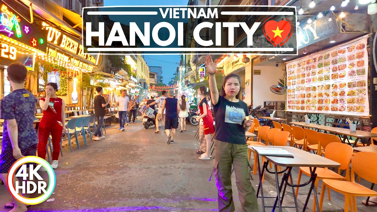 Beautiful Hanoi City Vietnam at Night in June 2025 - 4K HDR Walking Tour in 60fps