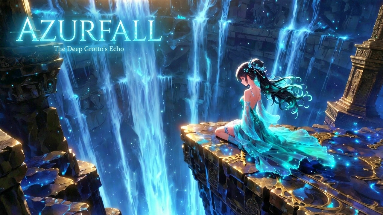 AZURFALL | The Deep Grotto’s Echo | Relaxing Fantasy Music for Deep Sleep & Study