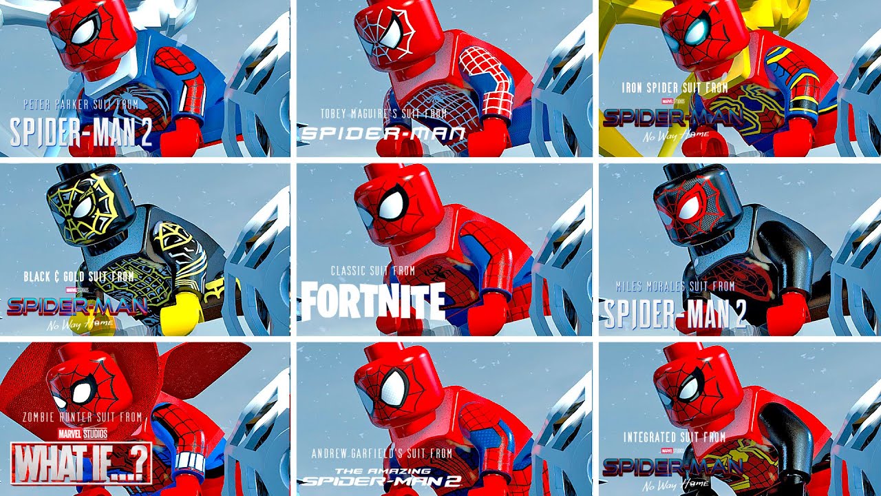 ALL SPIDER-MAN SUITS IN "Friendly Neighborhood Spider-Man At Your Servise" CUTSCENE | LMSH2