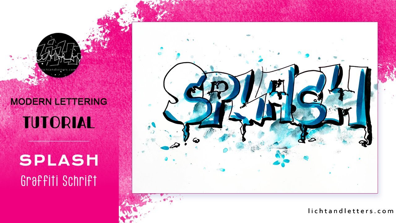 Splash Graffiti Schrift für Dein Handlettering
