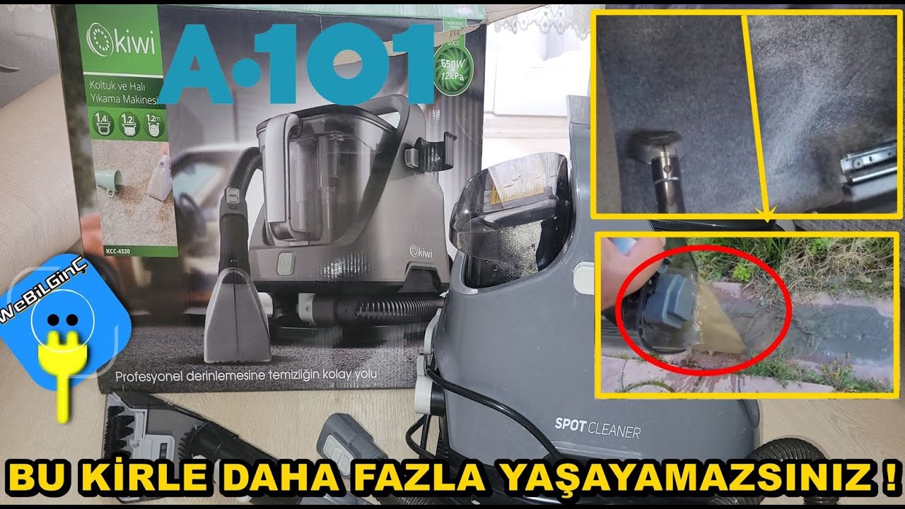 KİWİ KCC-4320 A101 AKTÜEL - ARABANIZIN KUAFÖRÜNÜ KENDİNİZ YAPIN ! ALDIN ALDIN KİWİ HALI YIKAMA !