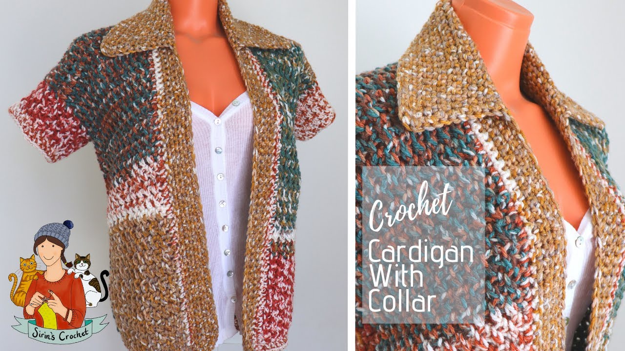Crochet Spring Cardigan With Collar