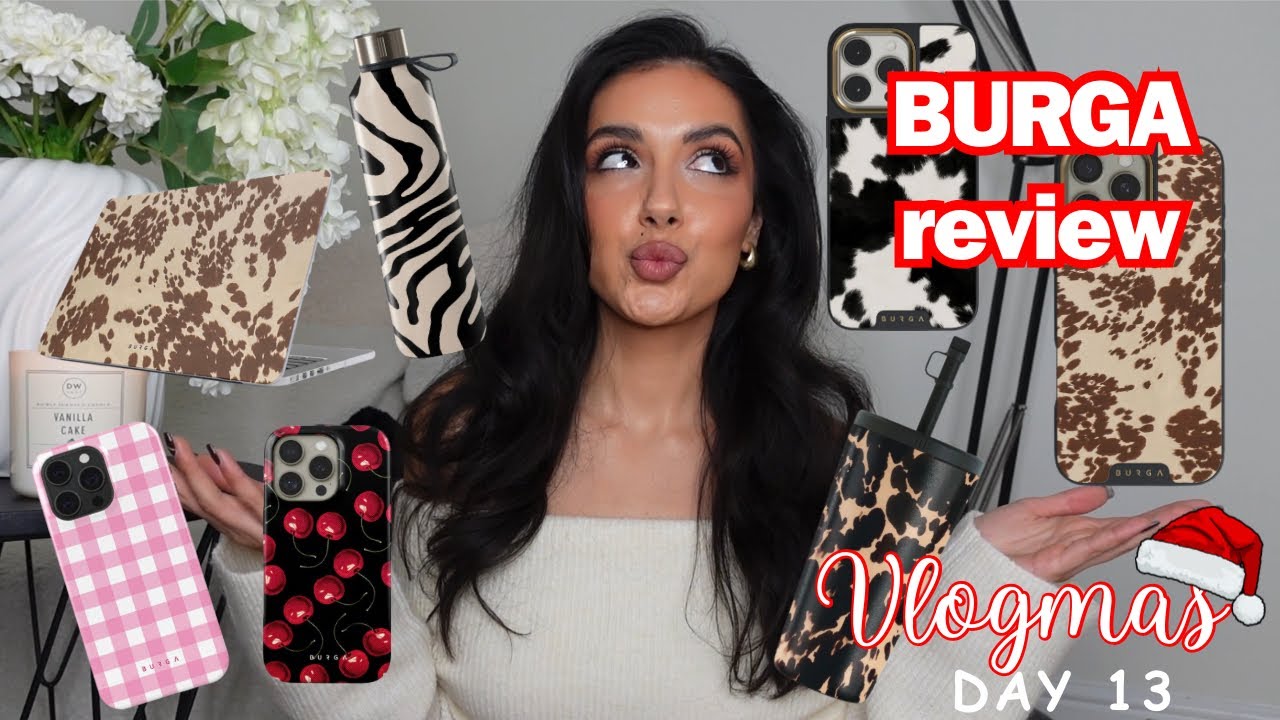 HONEST BURGA HAUL & REVIEW | TRAVEL MUGS, WATER BOTTLES, PHONE CASES & MORE | VLOGMAS DAY 13