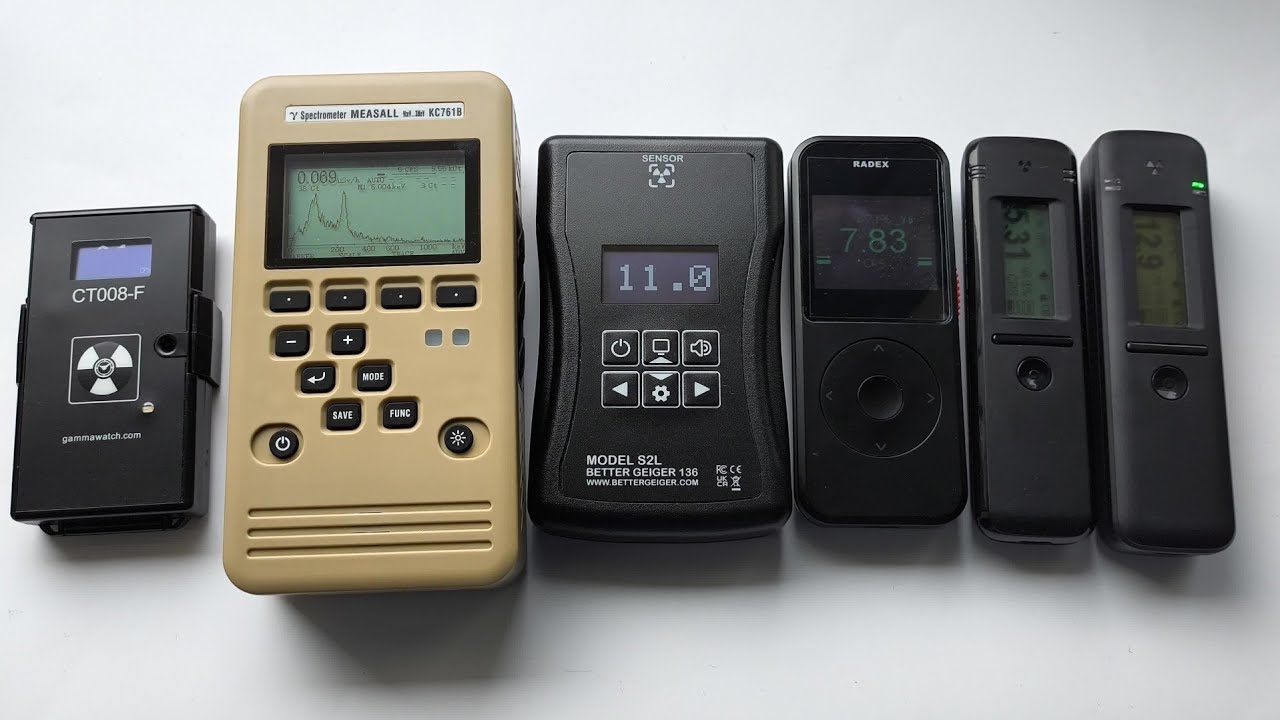 Sensitivity comparison RadiaCode 110 / 103 Better Geiger S2L Measall KC761 Radex Obsidian CT008-F