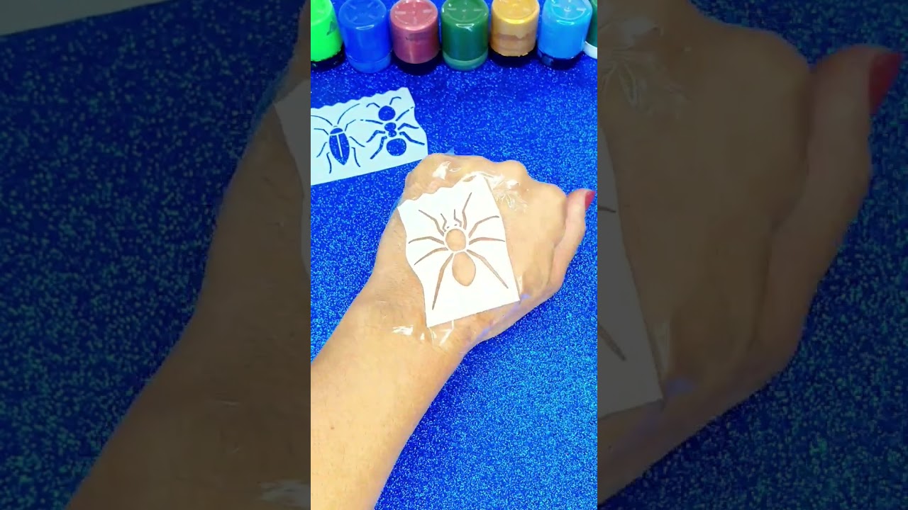 Pintura F&aacute;ceis de fazer com Stencil 😱#dicasdepintura   #pinturainfantil  #stencil