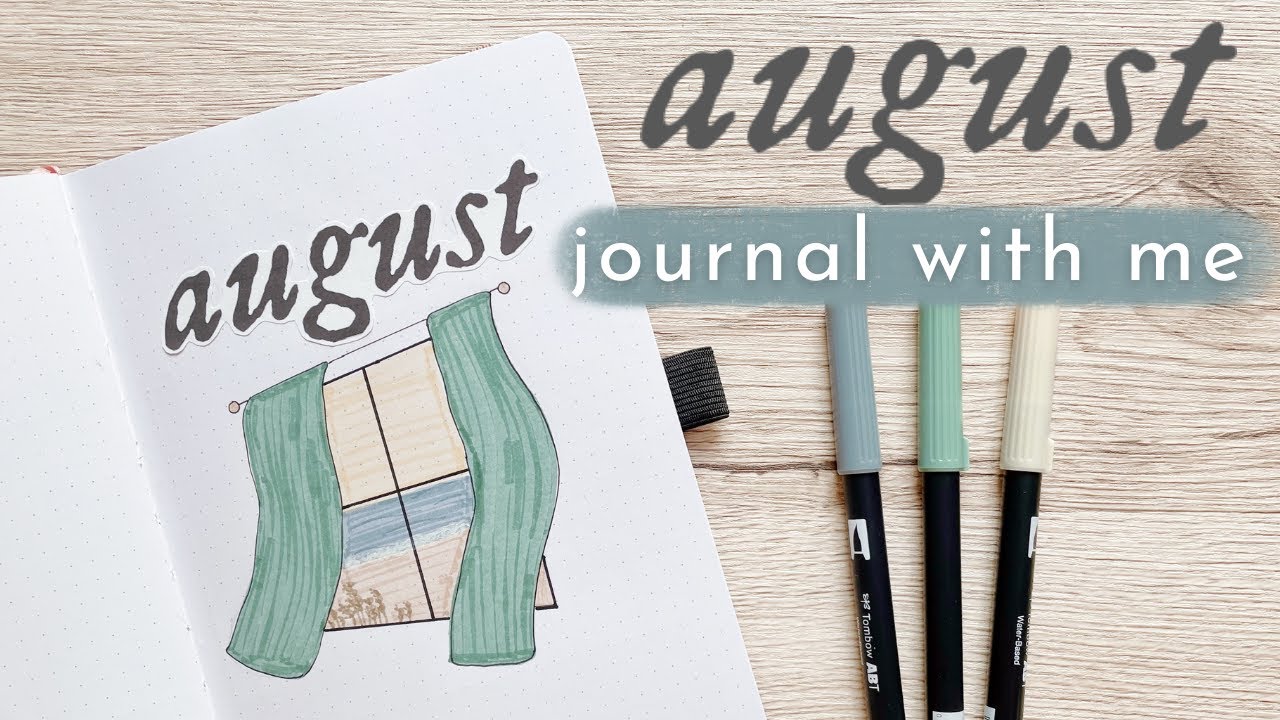 BULLET JOURNAL SET UP | august 2021 (august/folklore taylor swift theme)