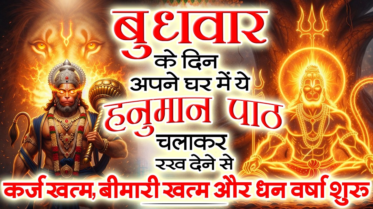 बुधवार के दिन घर में यह हनुमान पाठ चलाएं | कर्ज खत्म, बीमारी दूर और धन वर्षा शुरू