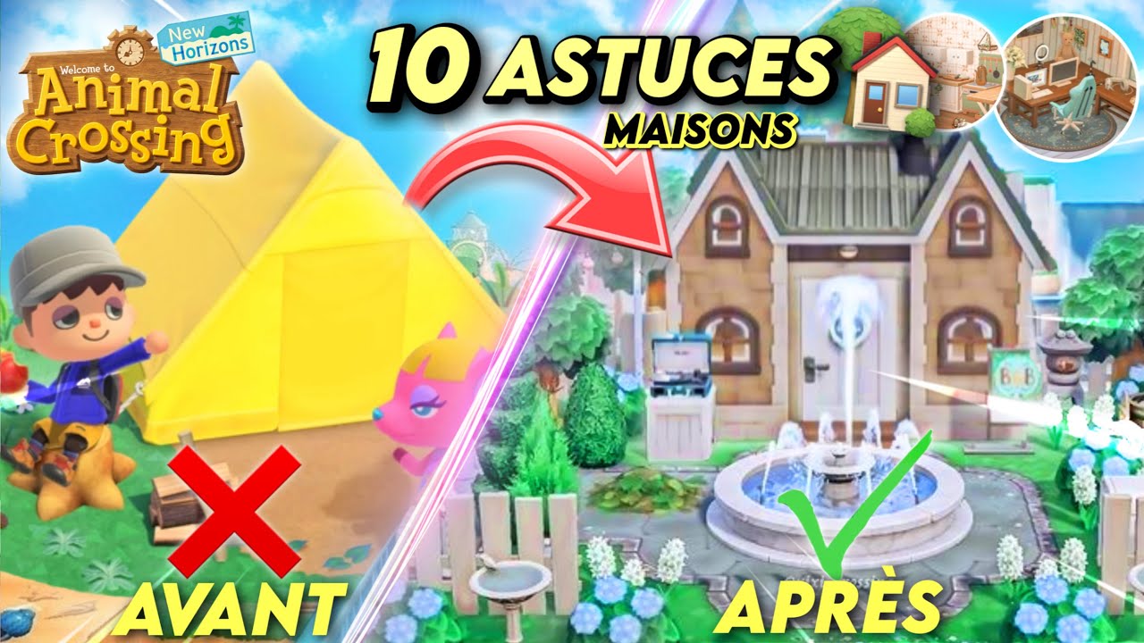 10 ASTUCES POUR VOTRE MAISON DANS ANIMAL CROSSING NEW HORIZONS ! 🏠 (DECORATION & TIPS)