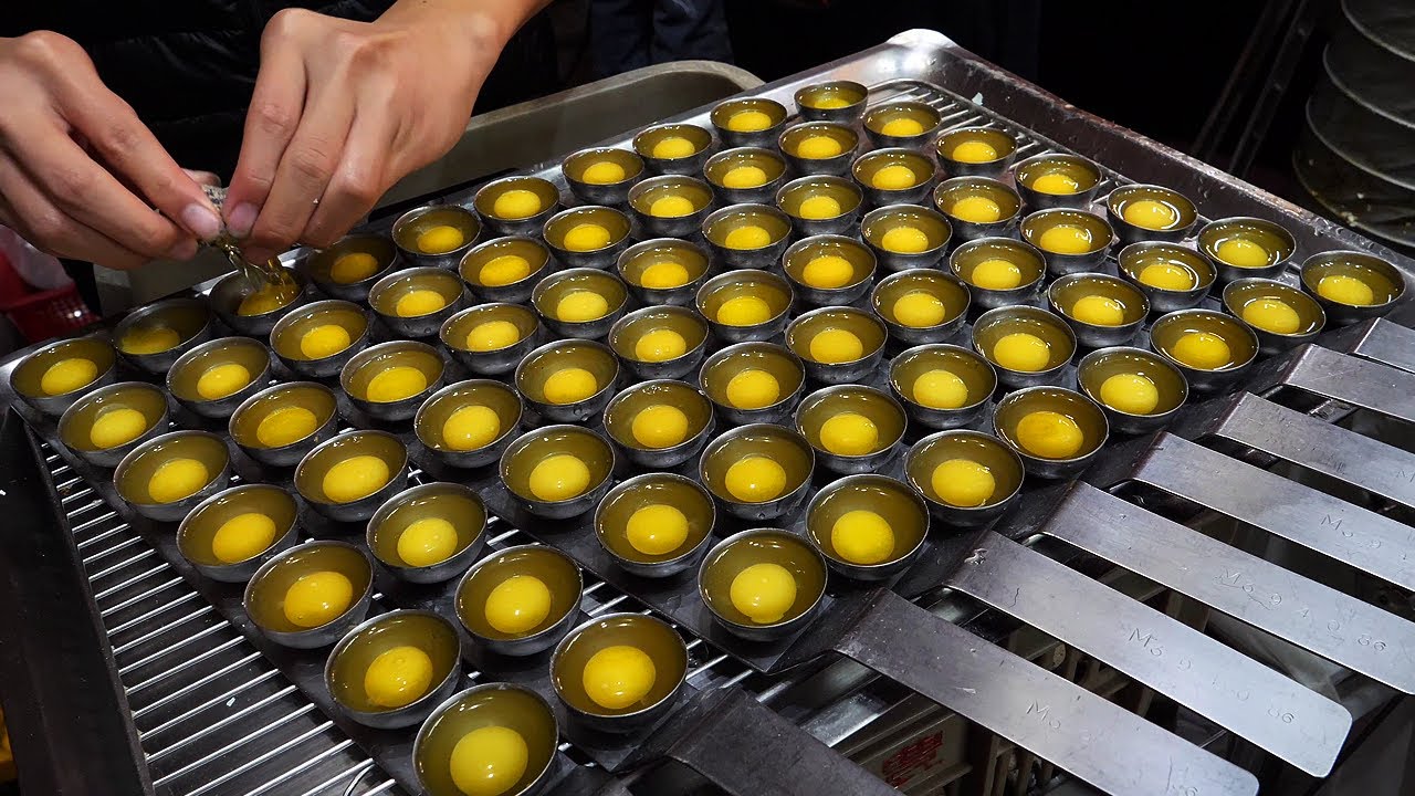 한번에 굽는 메추리알 튀김 / fried quail eggs at once / taiwanese street food