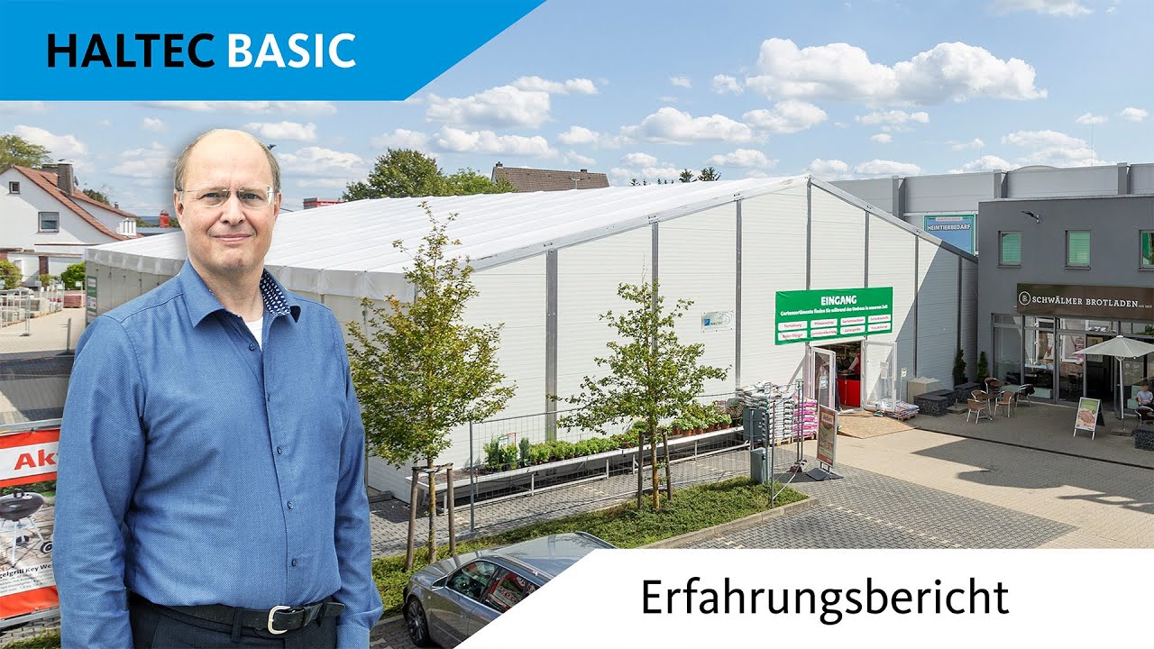 Isolierte Leichtbauhalle für Hagebaumarkt | HALTEC
