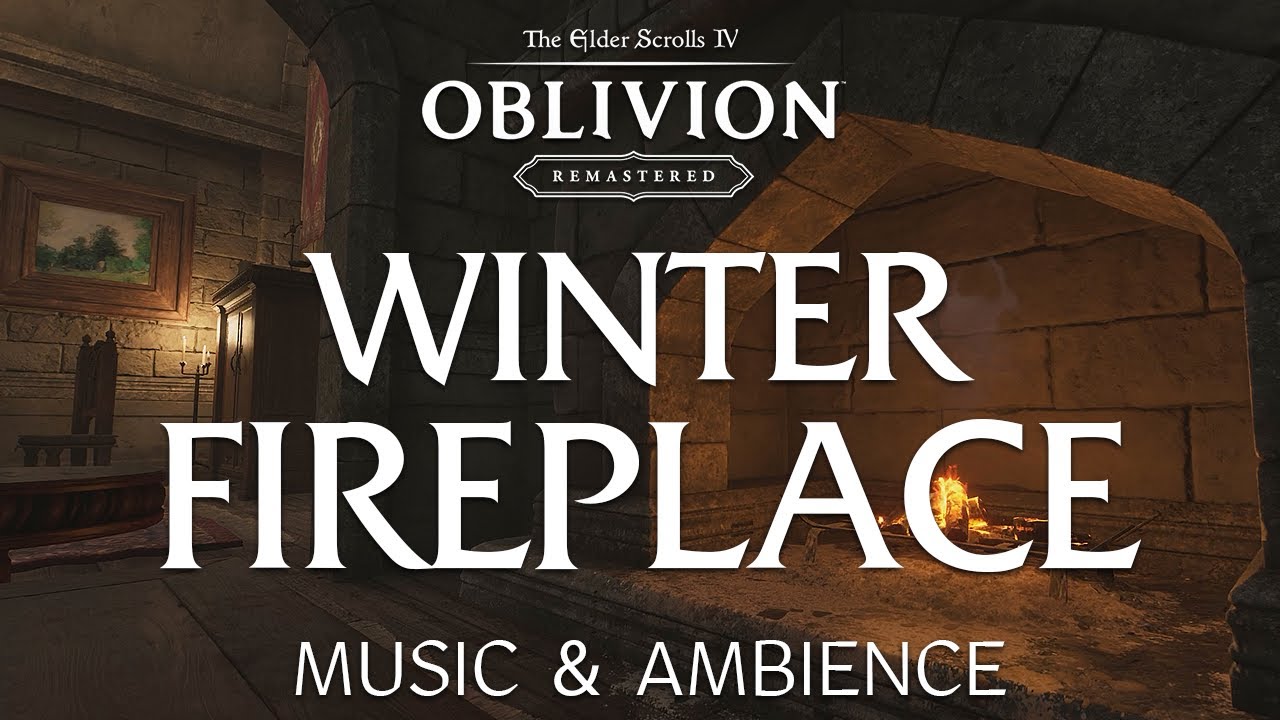 Winter Fireplace | Cozy and Relaxing Oblivion Remastered Ambient Music