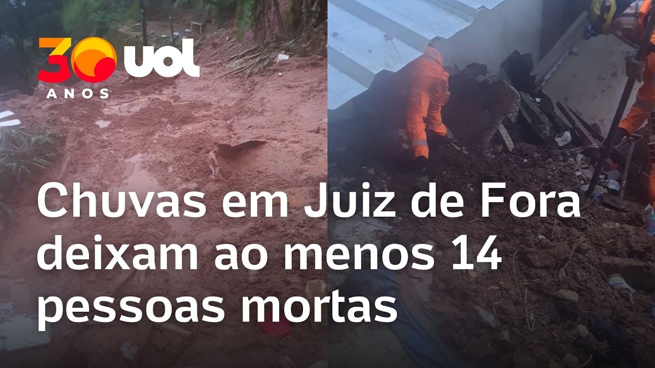 Juiz de Fora (MG) decreta calamidade pública após chuvas deixarem ao menos 14 pessoas mortas