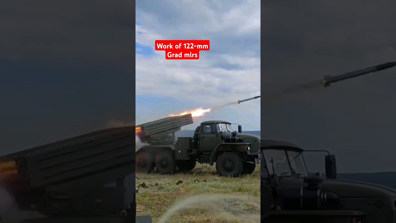 Work of the 122-mm Grad mlrs.