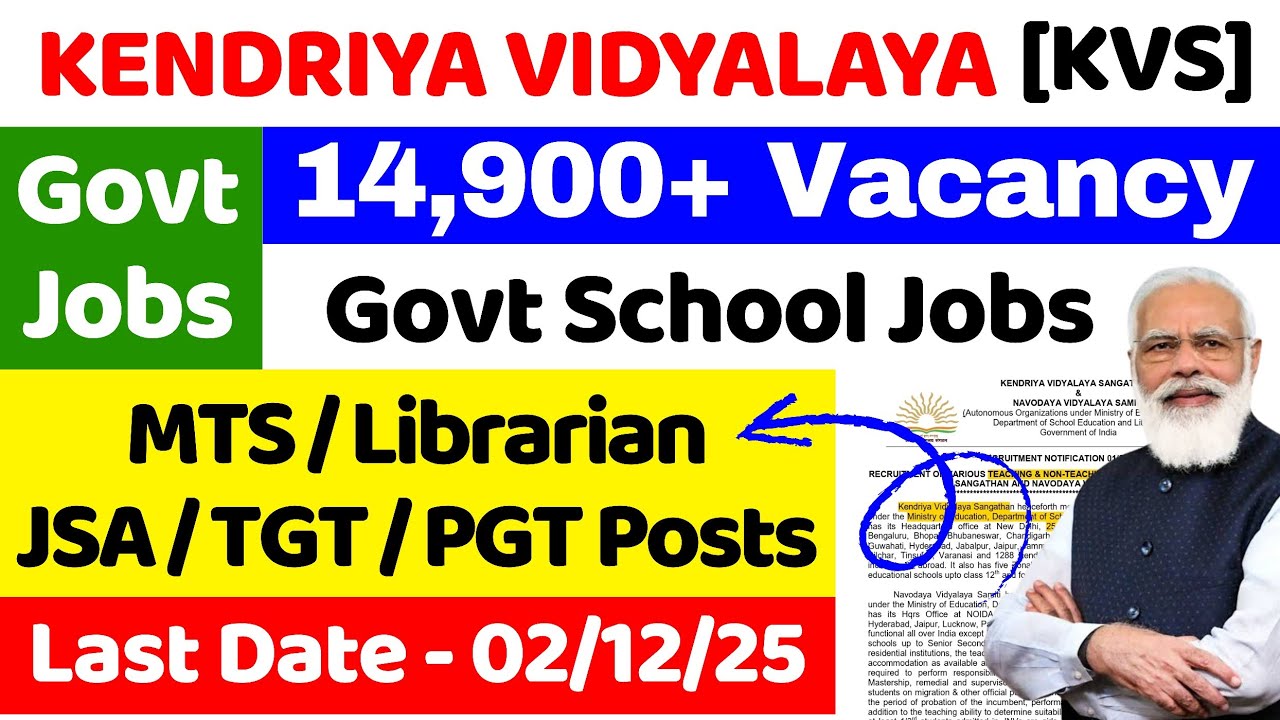 Более 14 900 вакансий | Набор сотрудников KVS и NVS 2025 на тамильском языке | Вакансии преподава...