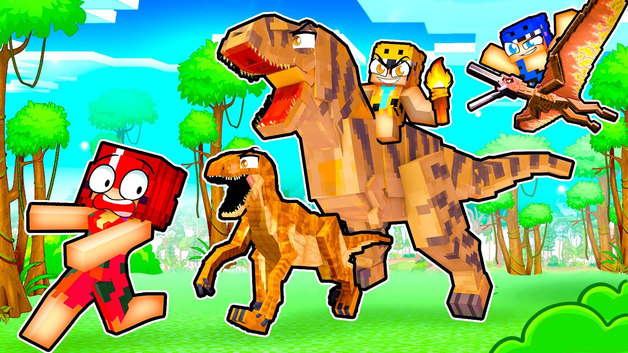 Having a DINOSAUR LIFE in Minecraft!