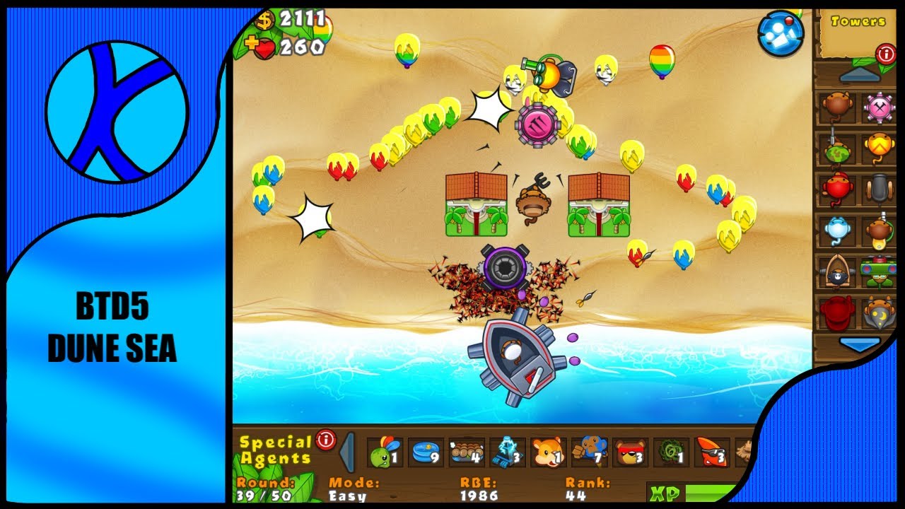 BTD5 Gameplay (Dune Sea)