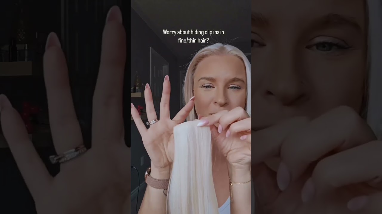 Невидимые накладные пряди на заколках для девушек с тонкими волосами! #лучшиенакладныеволосы #тон...