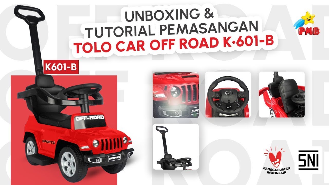 UNBOXING & PERAKITAN TOLO CAR OFFROAD -  K601 B