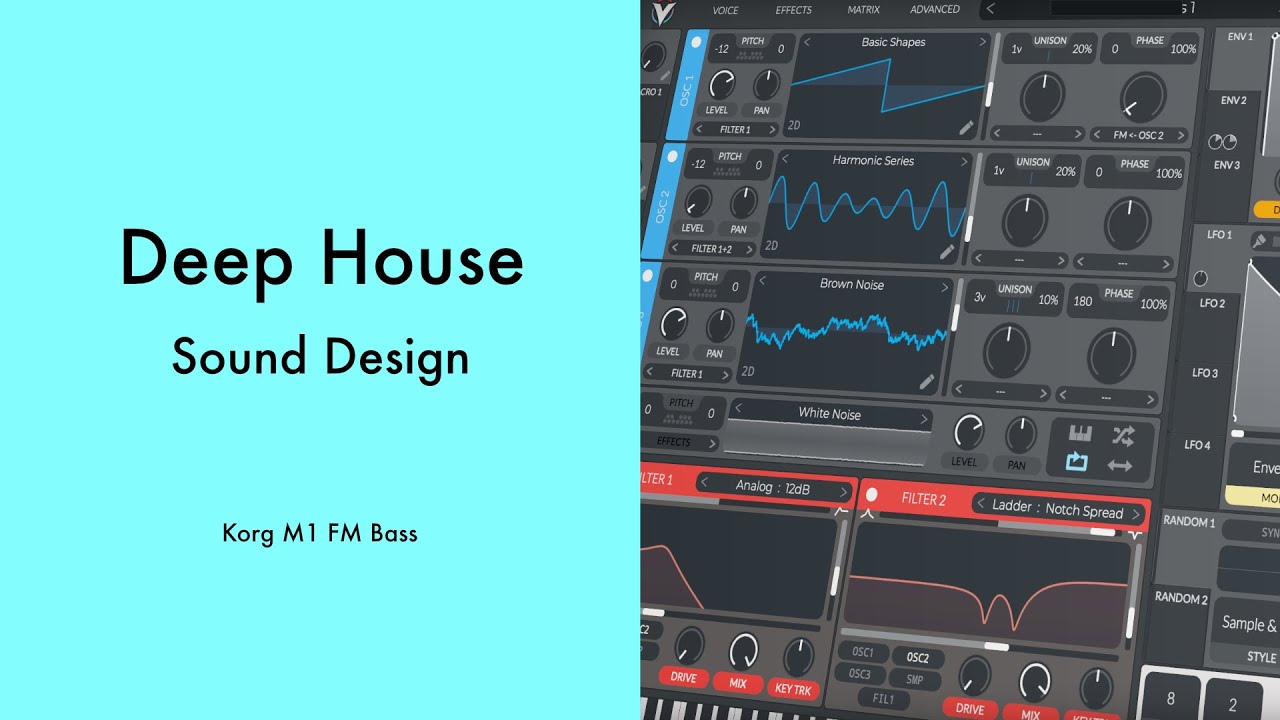 FM Bass in Vital vst FREE PRESETS - How to make Deep House Bass (Diplo, Sonny Fodera, Korg M1)