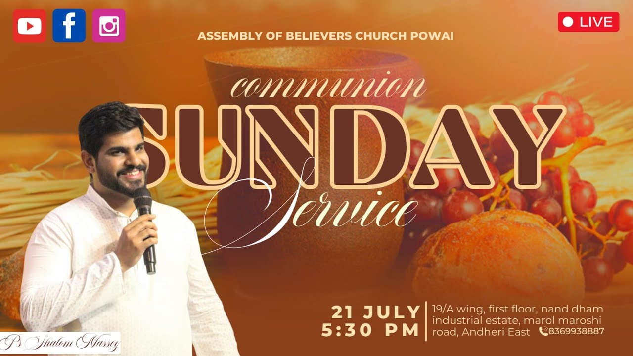 SUNDAY MAIN SERVICE   || 21st , July 2024