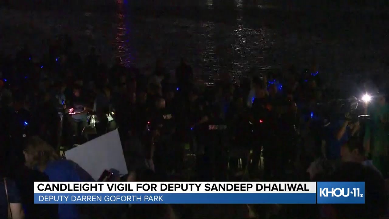WATCH LIVE: Candlelight vigil for Deputy Sandeep Dhaliwal at Deputy Darren Goforth Park