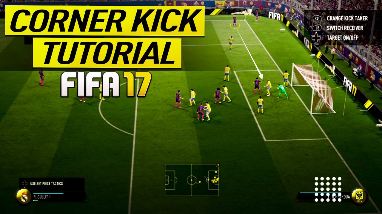 FIFA 17 NEW KILLER CORNER KICK TUTORIAL - BEST UNSTOPPABLE TECHNIQUE TO SCORE EASY GOALS
