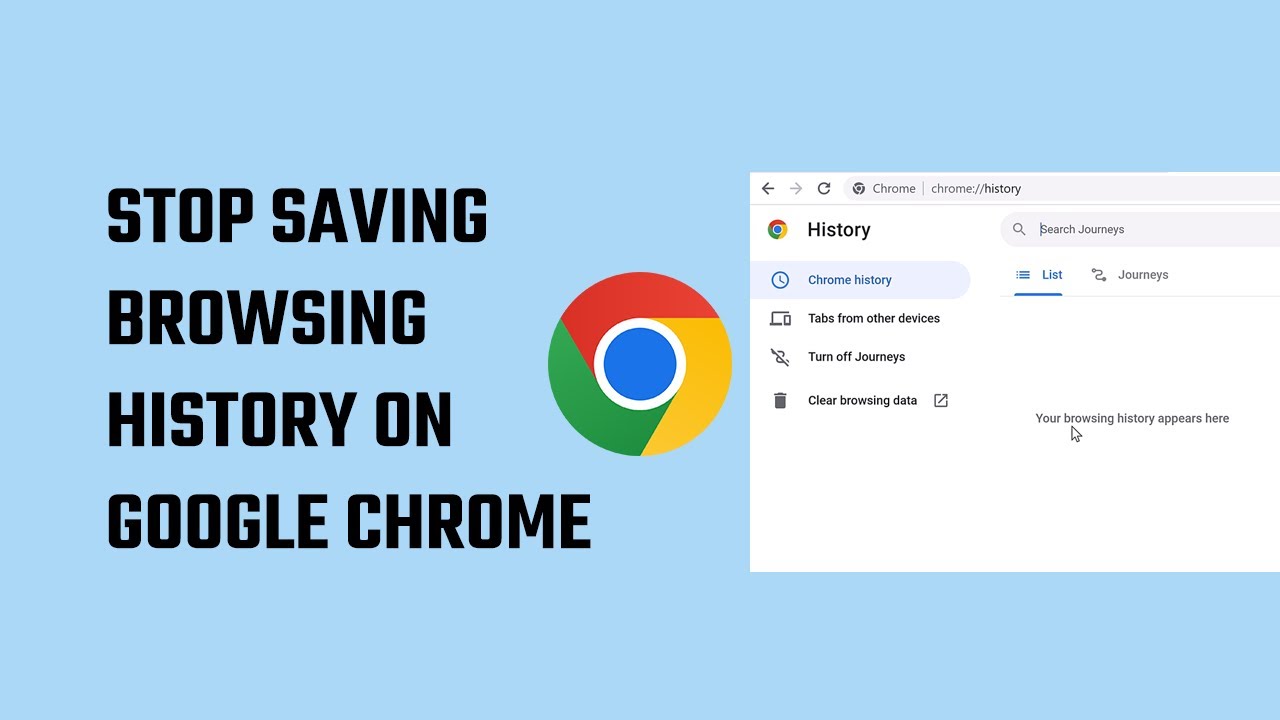 Как прекратить сохранение истории просмотров в Google Chrome?