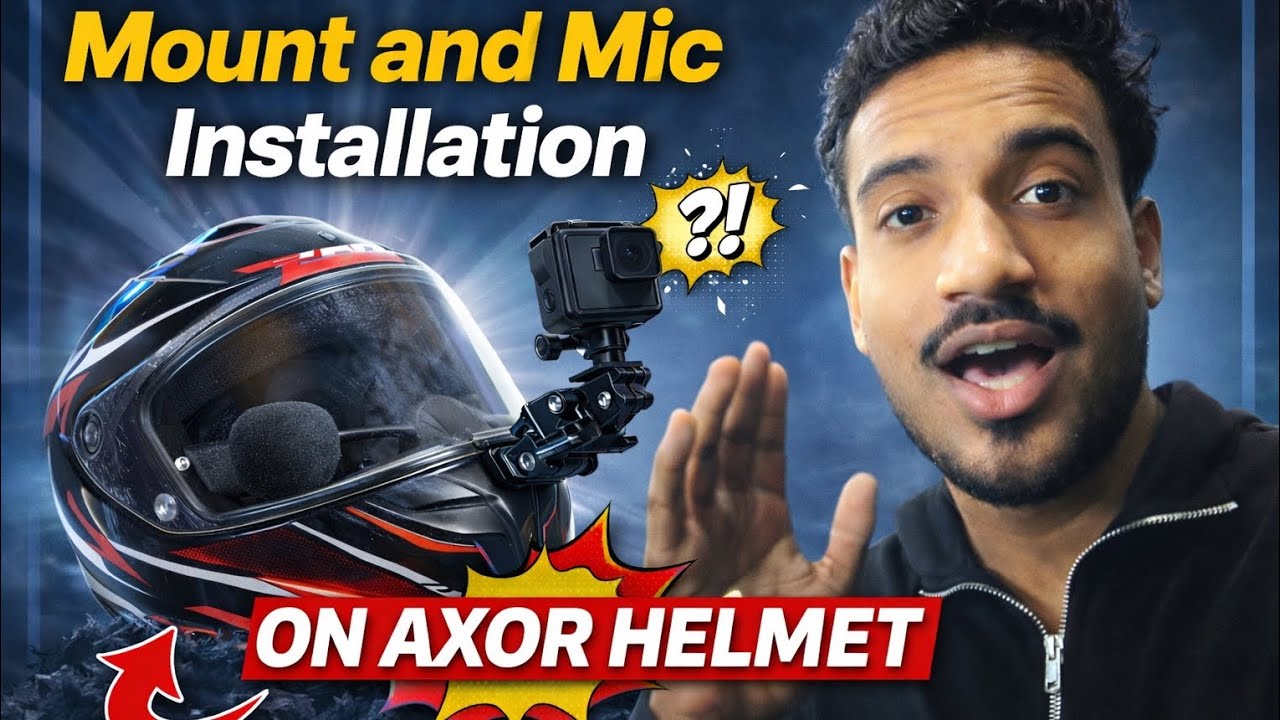 Gearing up my helmet 🔥| Mount and Mic installation | @ayushsinha6r 