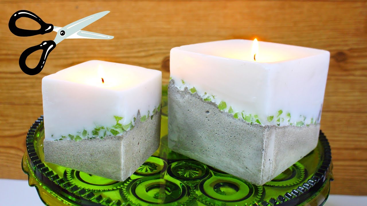 How to Make Cement Candles - Dollar Tree Crafts