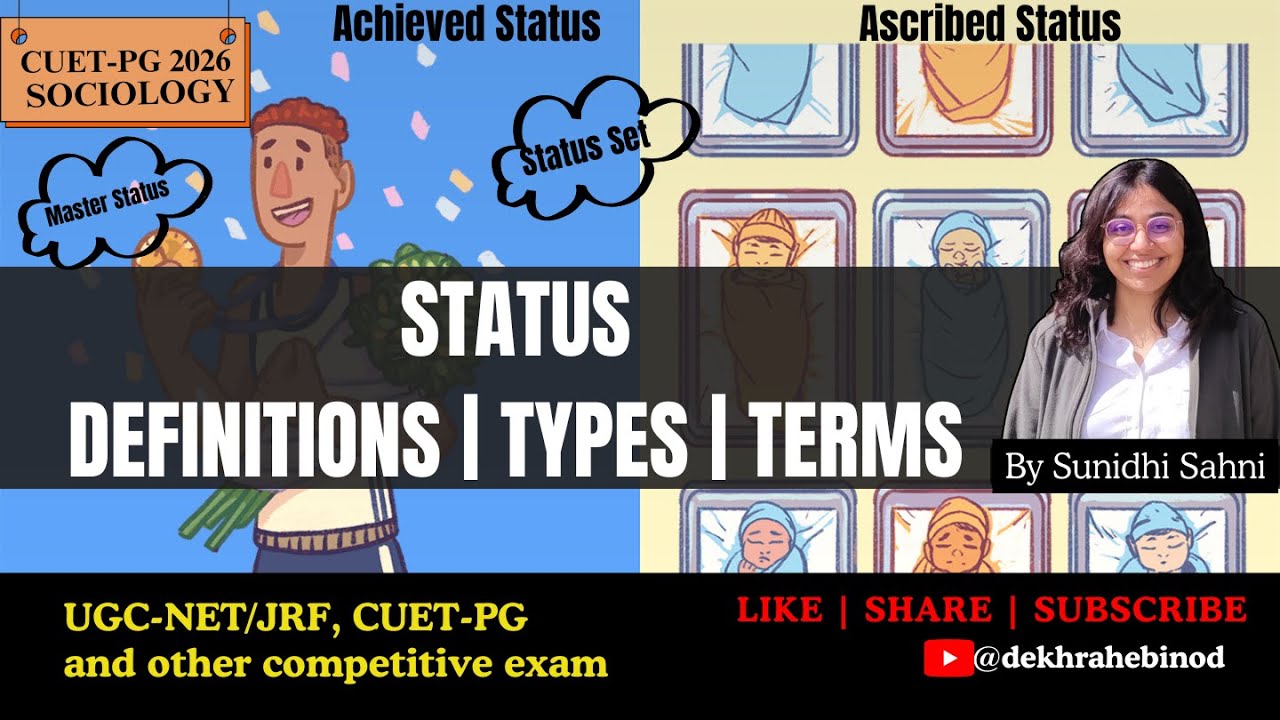 Status - All Concepts in One Video | CUET-PG Sociology 2026  #jnu #cuetpg #oneshotrevision