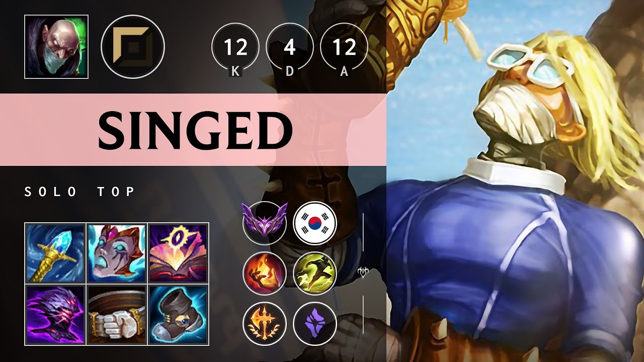 Singed Top vs Gragas - KR Master Patch 25.04