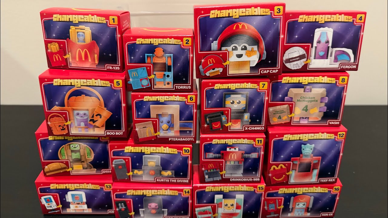 McDonald&rsquo;s Changeables Happy Meal Toys Unboxing Full Set All 16 January 2026