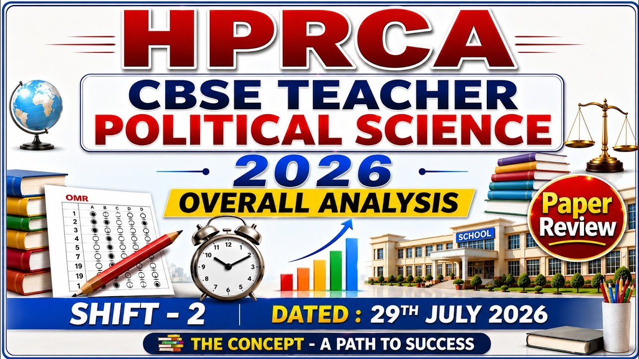 HPRCA CBSE Political Science Teacher 2026 Paper Review || Shift-2, 29th July 2026 Complete Analysis