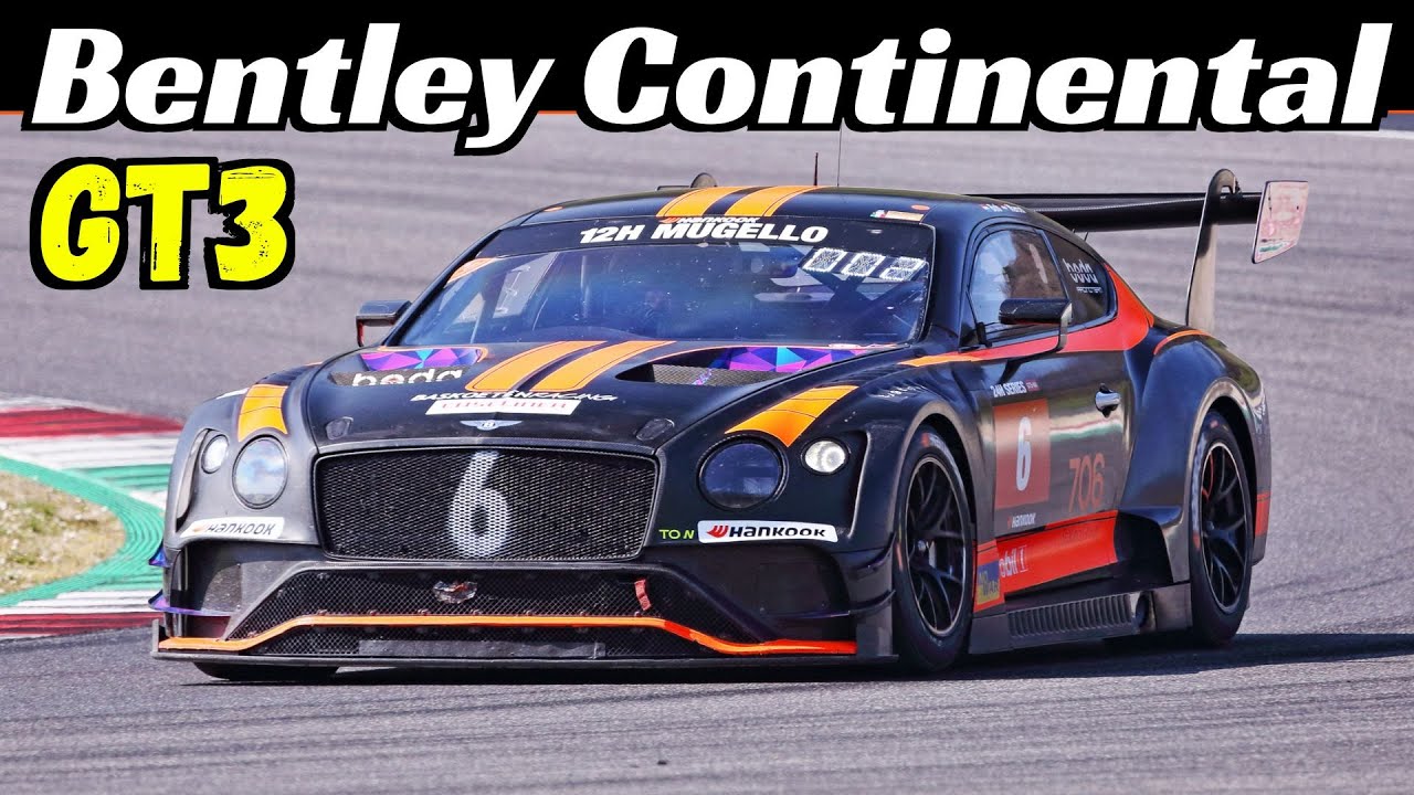 Bentley Continental GT3 by Bas Koeten Racing at Mugello Circuit - 550Hp V8 Twin-Turbo Engine Sound!