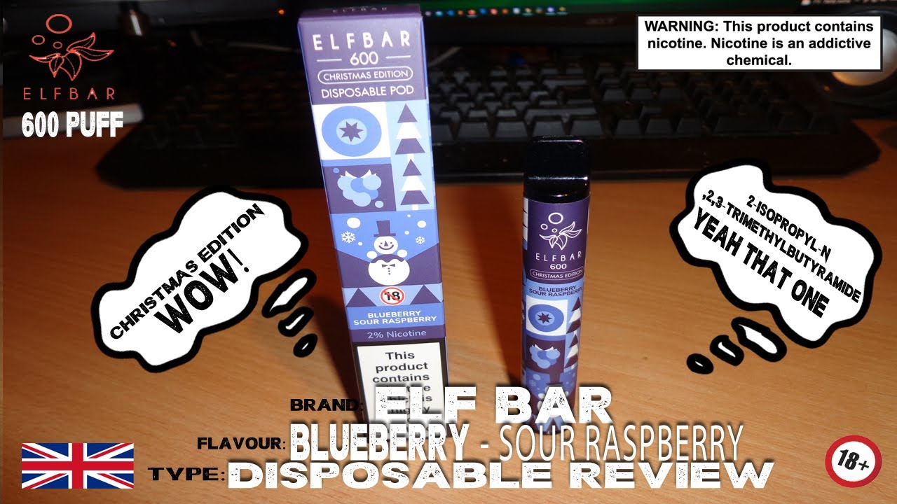 ELF BAR 600 PUFF - BLUEBERRY SOUR RASPBERRY - UK REVIEW