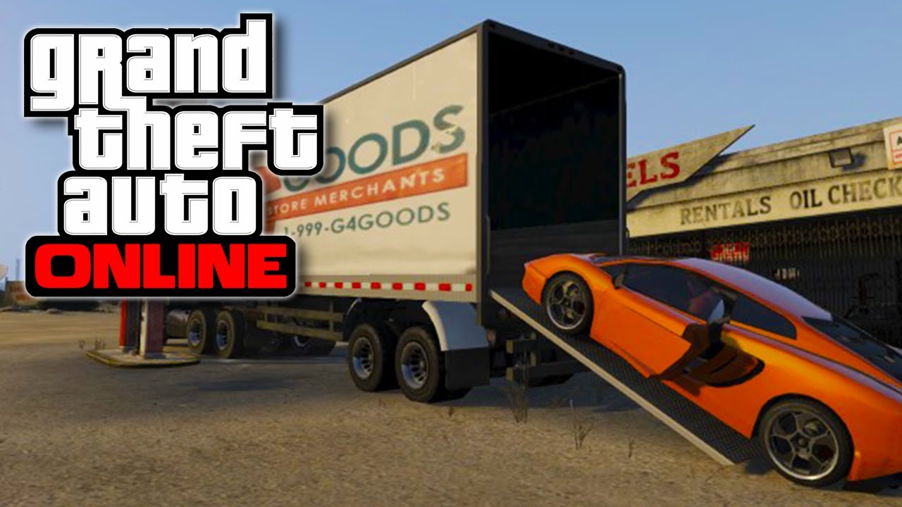 GTA 5 Online - How To Store Vehicles Inside of 18 Wheeler Truck Trailers! - Trailer Secret! (GTA V)