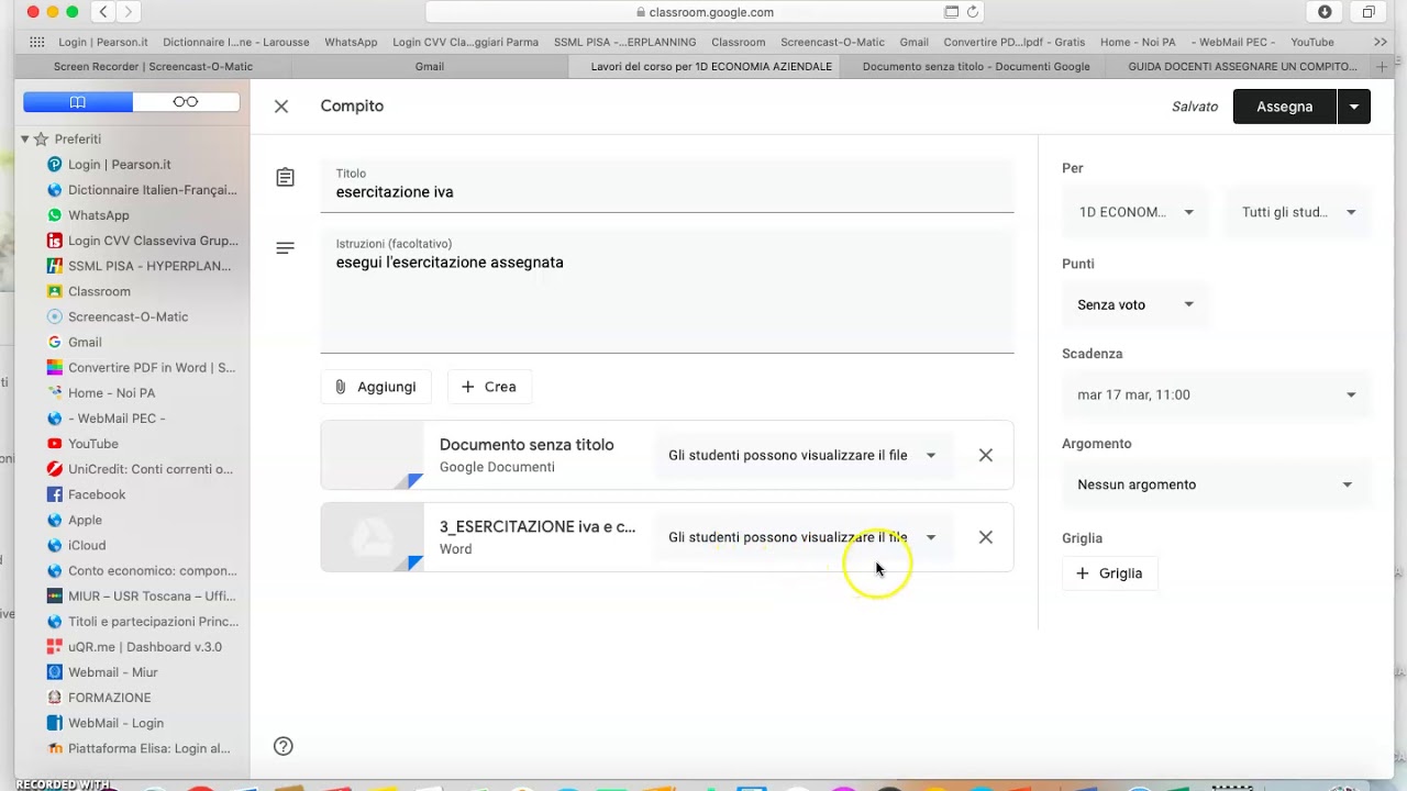 GUIDA DOCENTI_ASSEGNARE UN COMPITO SU CLASSROOM PARTE 2